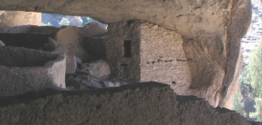View of canyon through the cliff dwellings